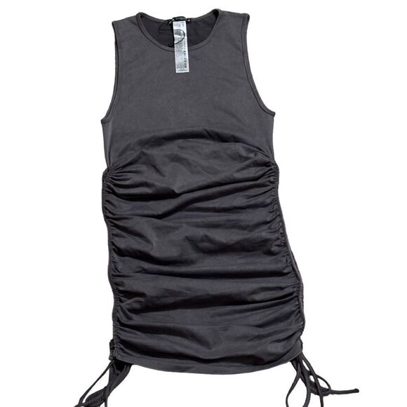 ZARA Ruched Bodycon Dress Size M-L NWOT - Picture 2 of 10